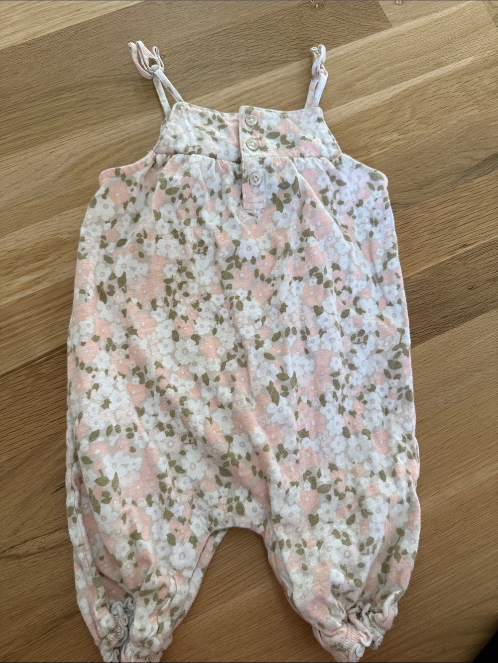 Old Navy Pink and Cream Floral Girls' Cotton Romper